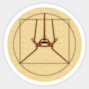 Shuttle Vitruvian - Design 2 Sticker